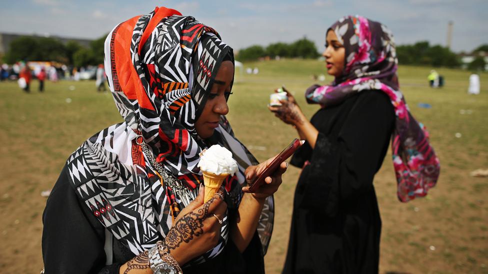 women eating ice cream