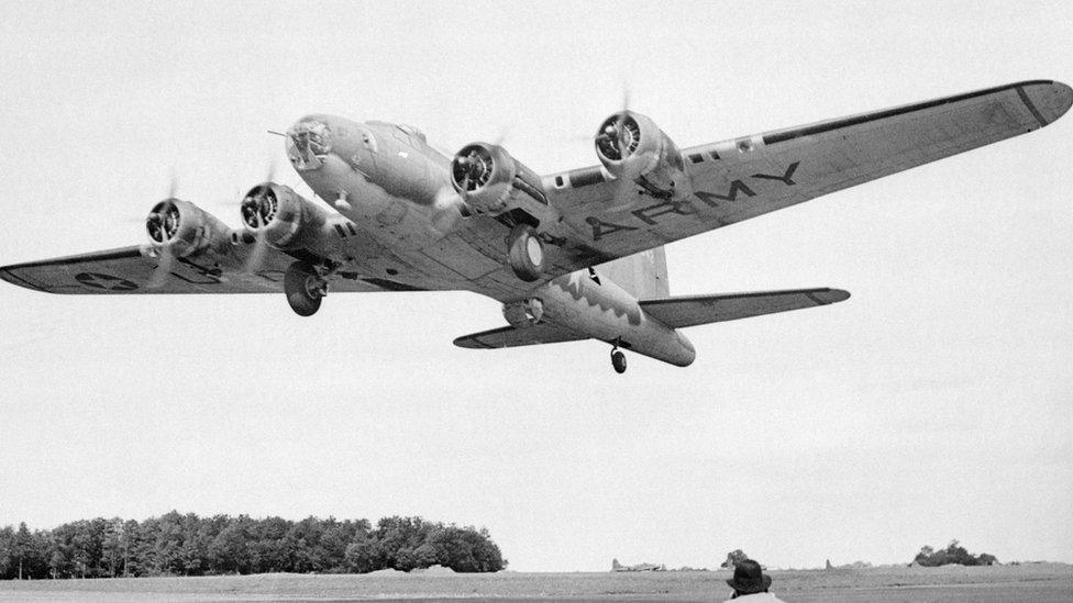 A flying fortress bomber