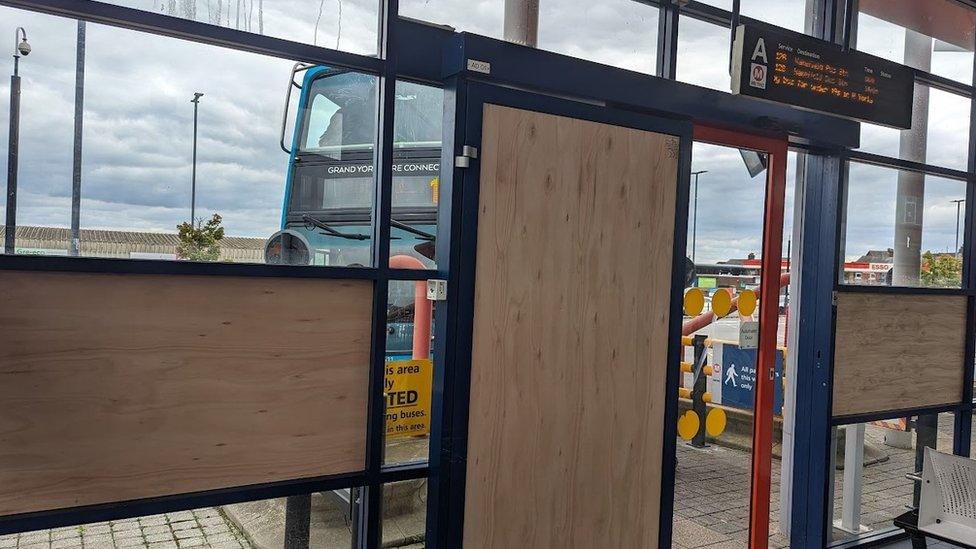 Damage caused to Ossett bus station