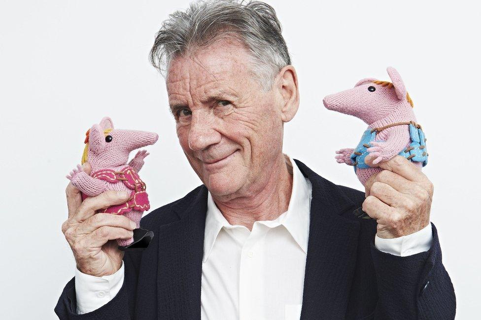 Michael Palin with Clangers