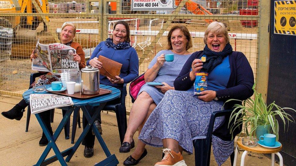 Former Nurses having their lunch