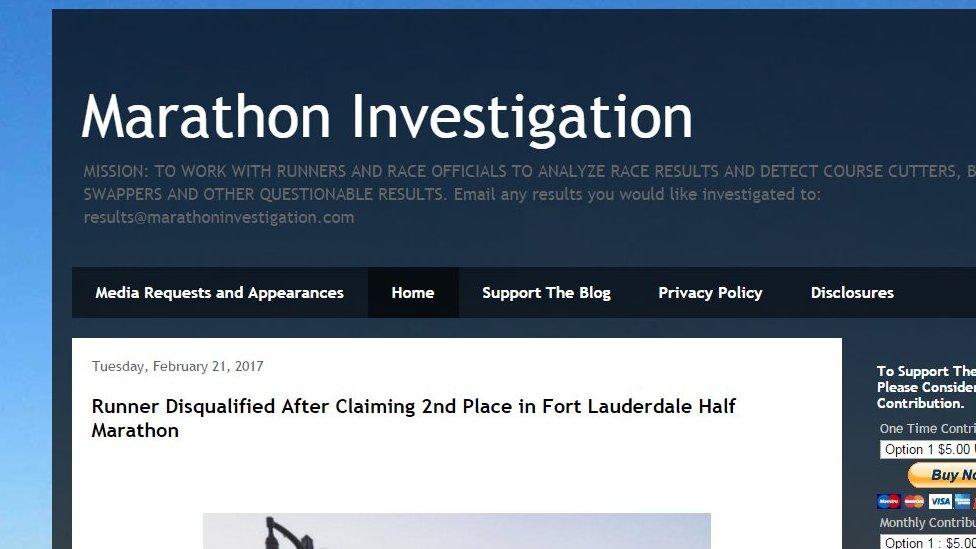 Screengrab of the Marathon Investigation site