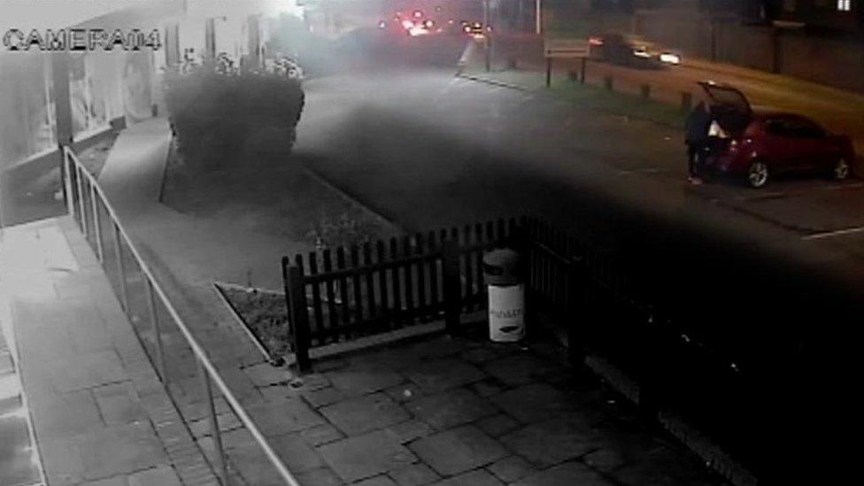 CCTV image of collision on pedestrian crossing