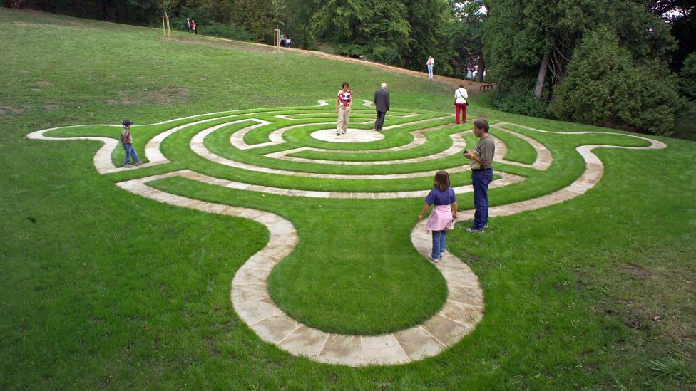 Castle Loucen Stone Path Maze in the Czech Republic