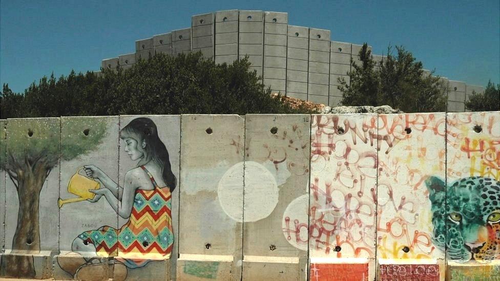 A wall at the Israel-Lebanon border