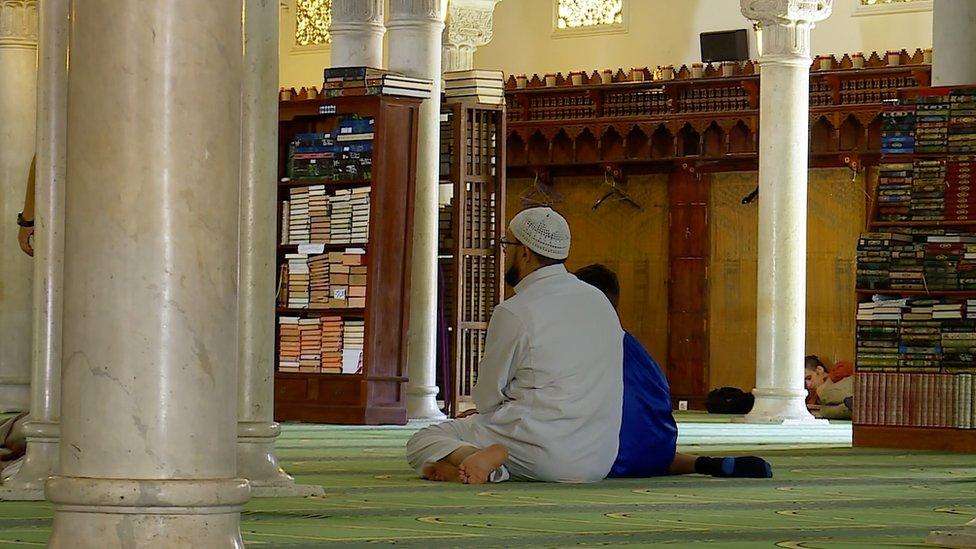 Interior of Grand Mosque in Paris