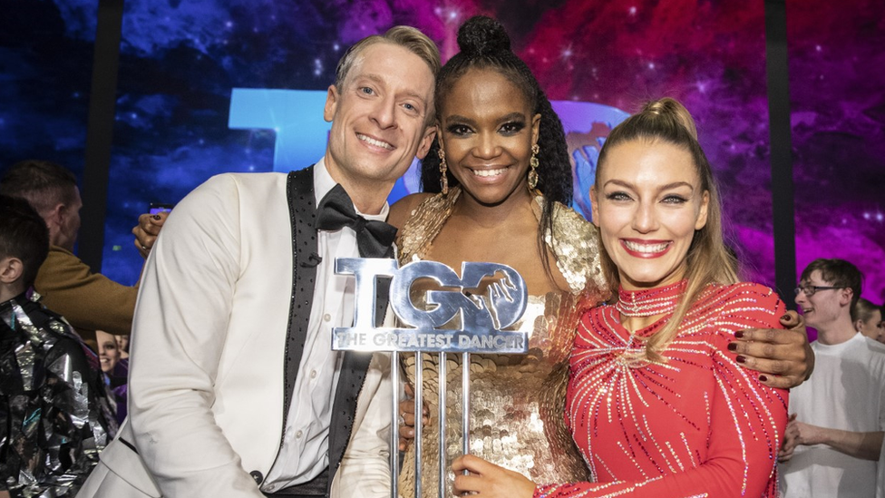 Michael Danilczuk and Jowita Przystal with Oti Mabuse