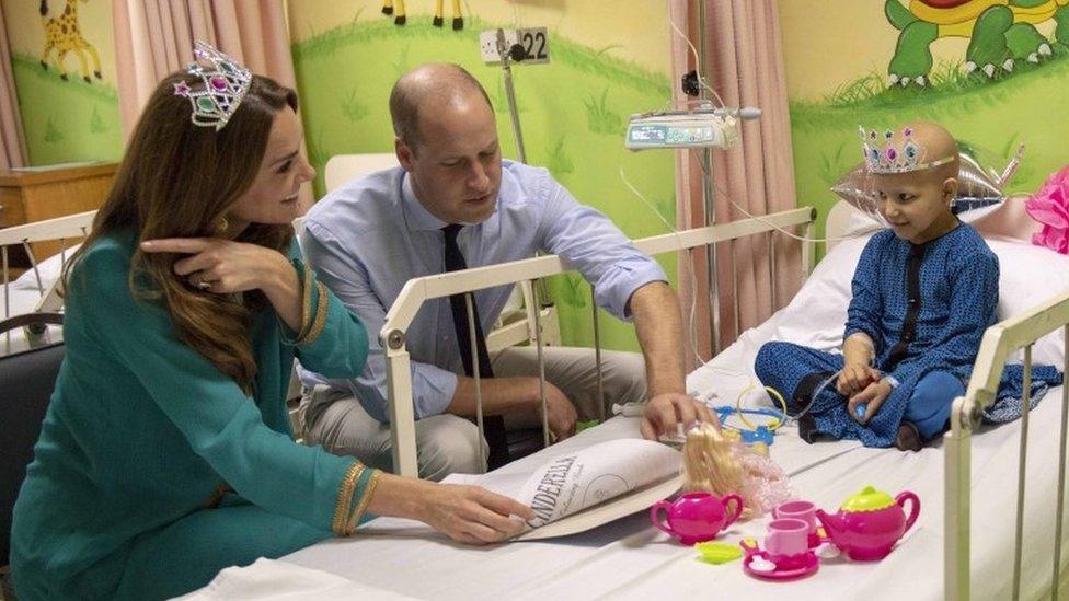 Duke and Duchess with patient Wafia Rehmani