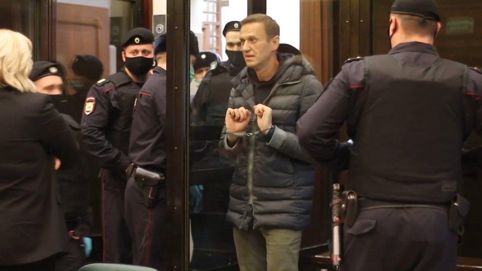 Alexei Navalny arrested.