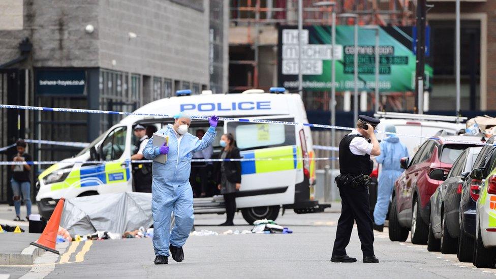 Police cordon in Hayes