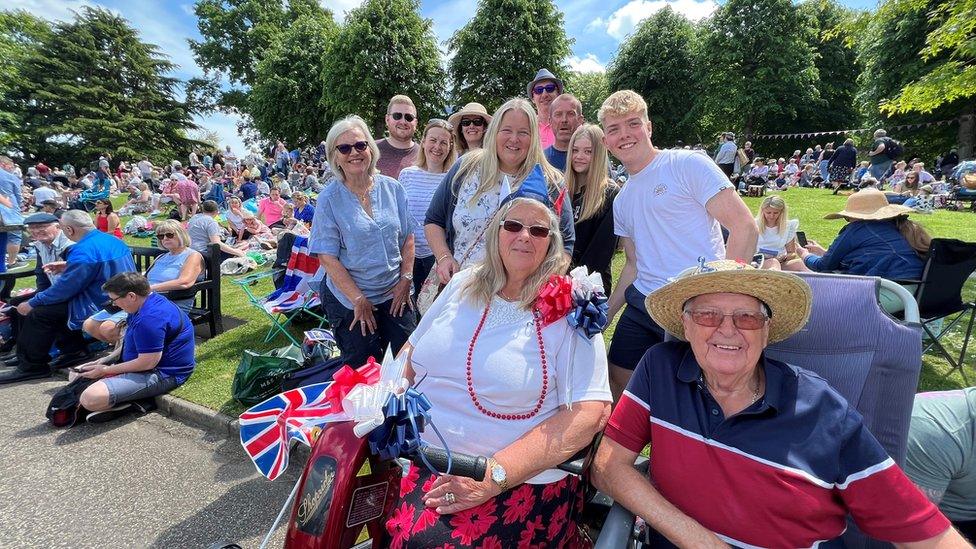 Rosemary Winters and family celebrating in Colchester, Essex