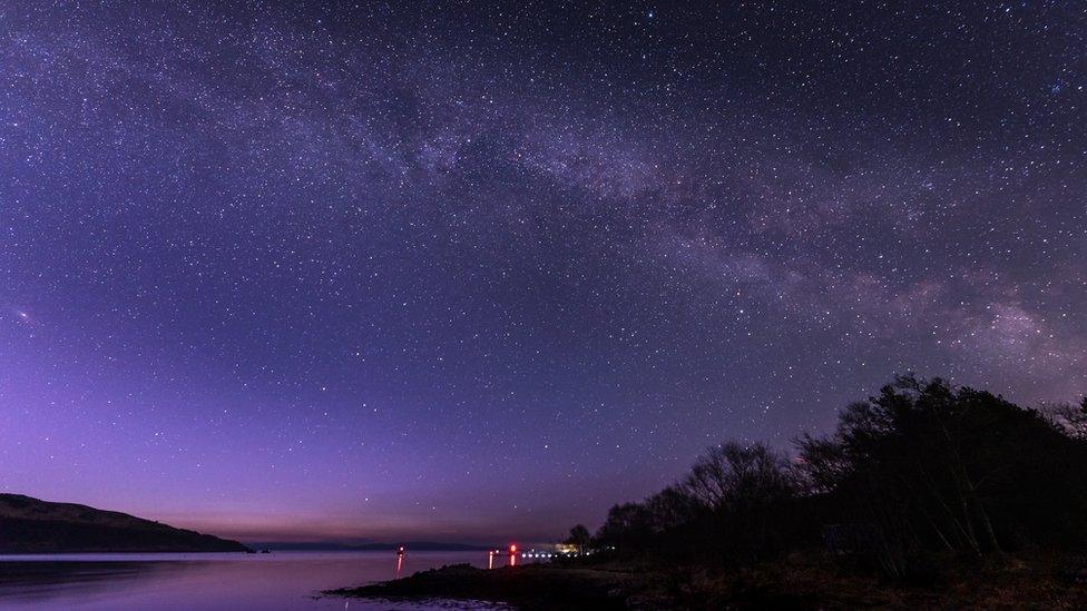 Milky Way visible in dark skies above Isle of Rum