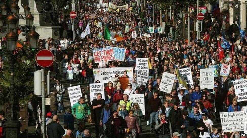 Water protests in the Republic of Ireland