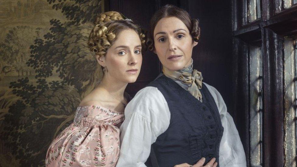 Suranne Jones as Anne Lister and Sophie Rundle as Ann Walker