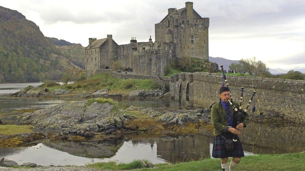 Castle at Eilean Donan on Loch Duich