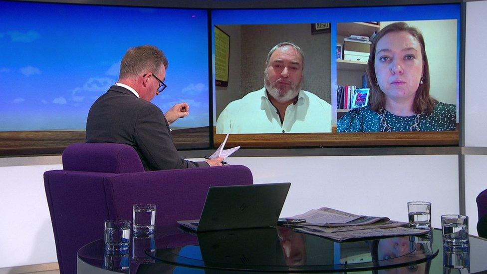 Colm Gildernew and Deborah Erskine interviewed by Mark Carruthers on Sunday Politics.