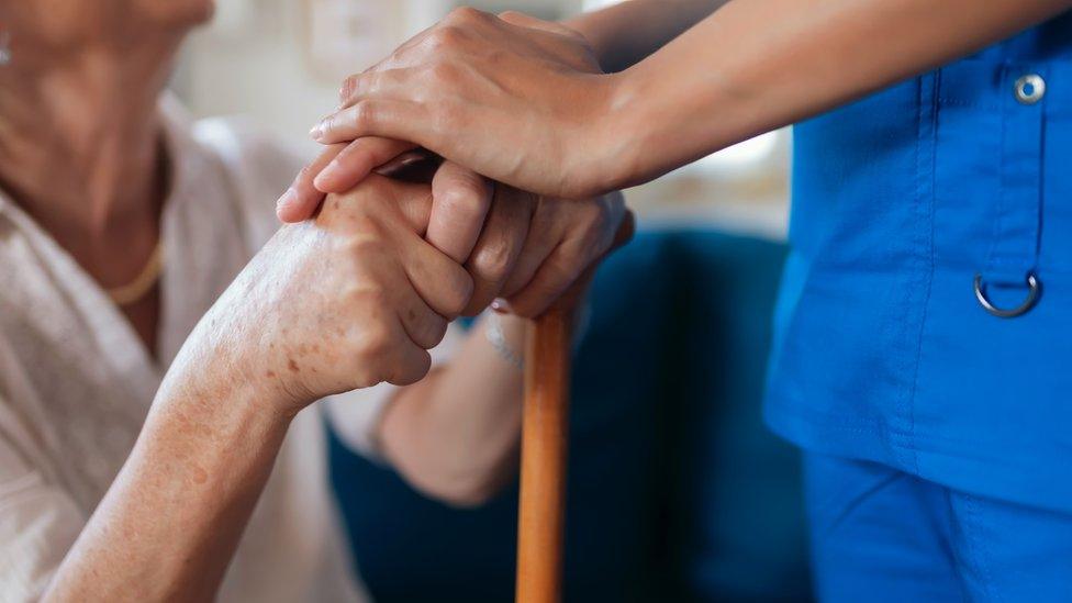 Carer looking after the elderly