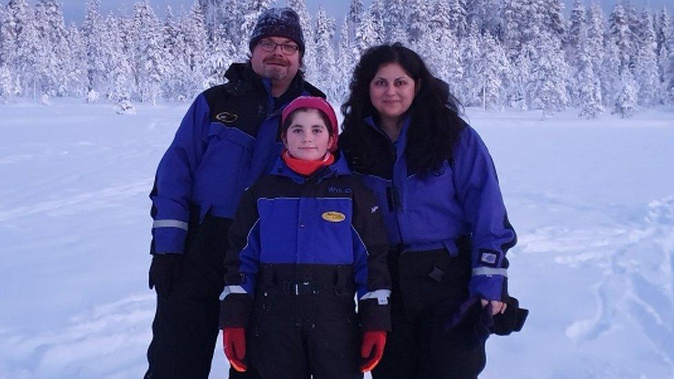 Annalise with her parents in December 2019