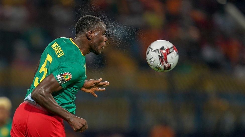 Michael Ngadeu-Ngadjui headed home Cameroon's second against Malawi