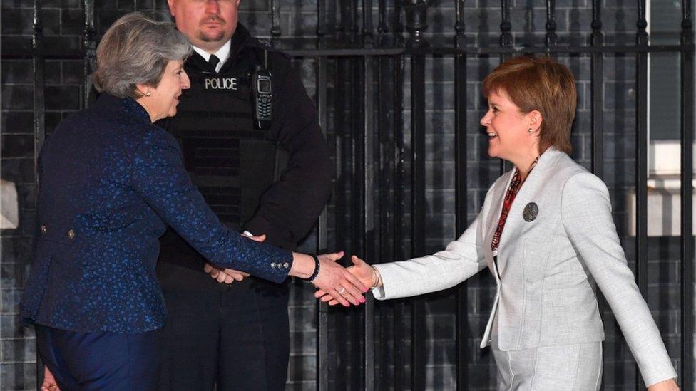 Theresa May and Nicola Sturgeon