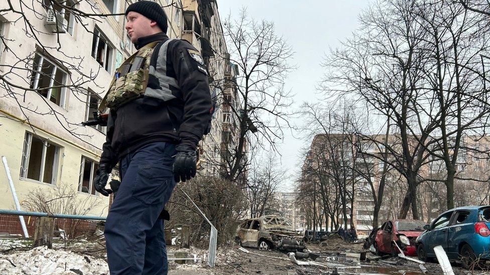 Russia's missile strike caused considerable damage, which Kyiv blamed on debris from 10 ballistic missiles it had shot down