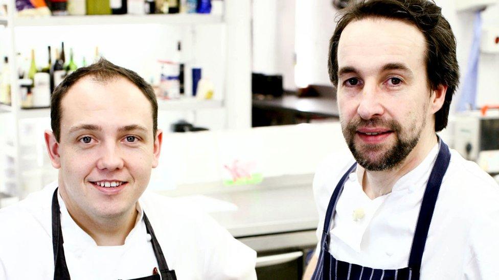 James Sommerin and Stephen Terry on The Great British Menu together in 2009