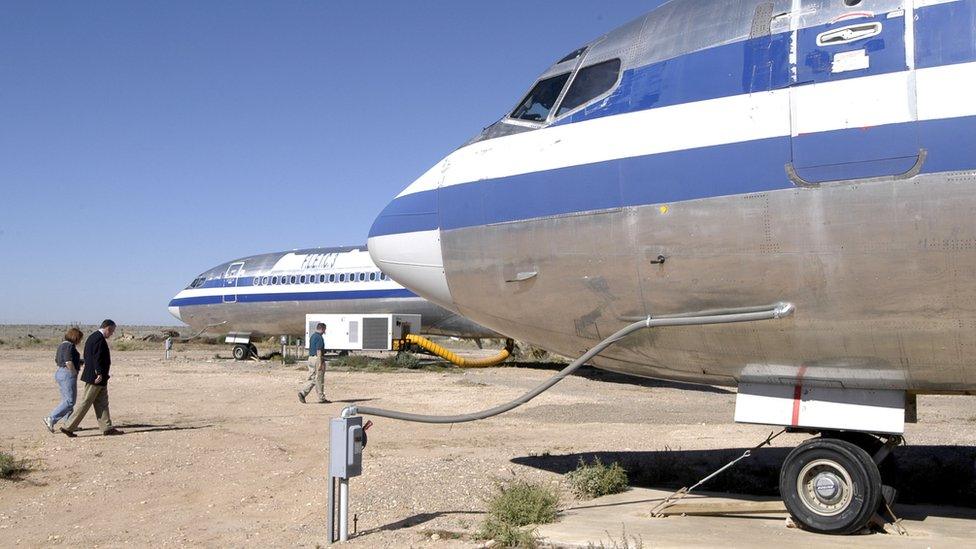 Boeing 727s that are used for training in Artesia