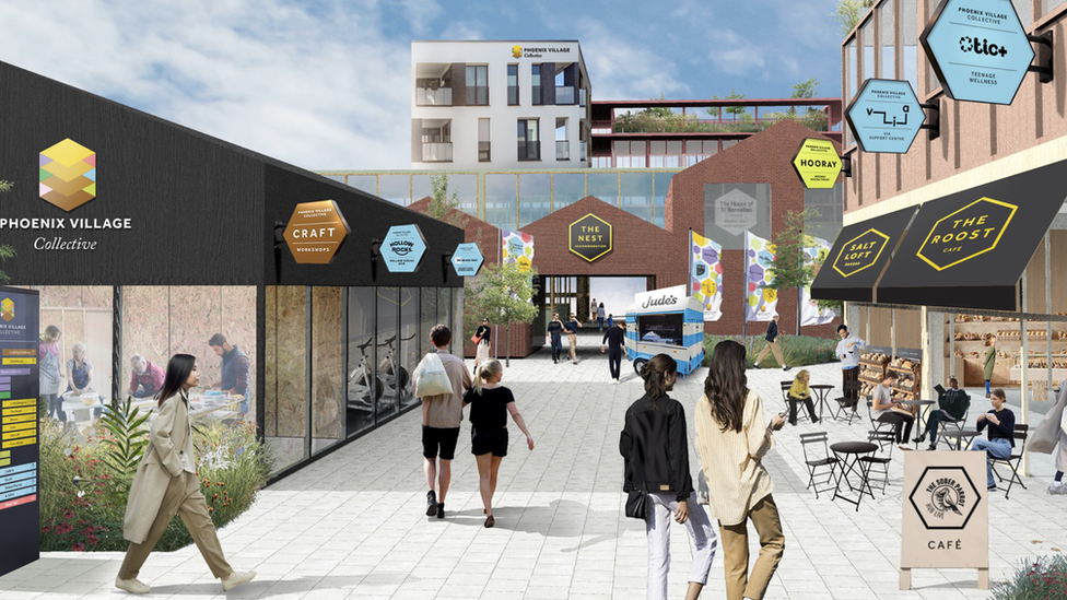 A visual of plans for the Fleece in Gloucester