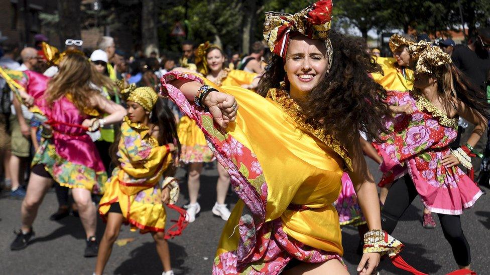 Notting Hill Carnival goers