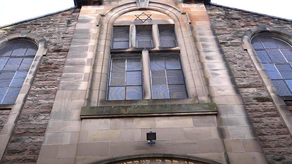 the exterior of the synagogue