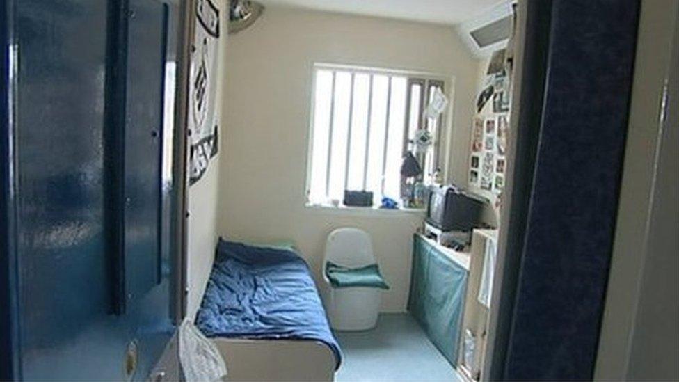 Interior of Erlestoke prison cell