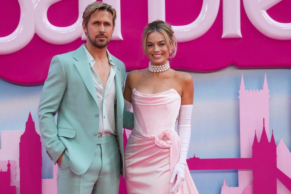 Ryan Gosling and Margot Robbie at the Barbie premiere