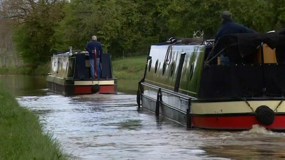 Two canal boats