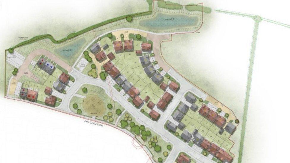 Revised plans for 53 new homes