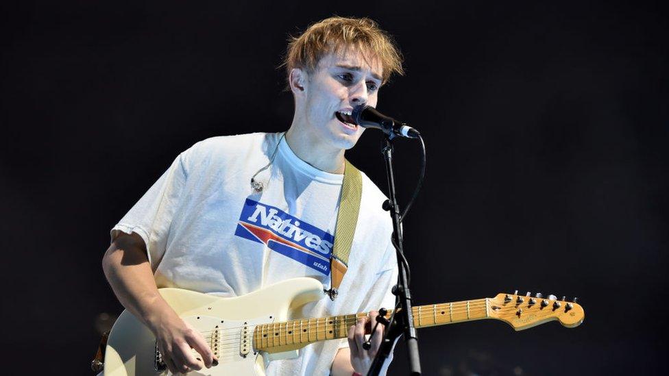 Sam Fender on stage