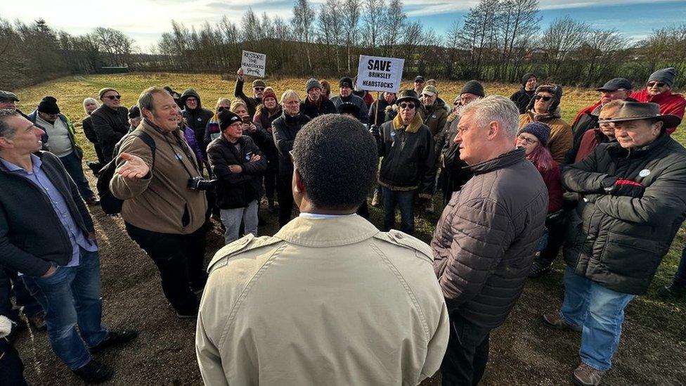 MPs speaking with residents