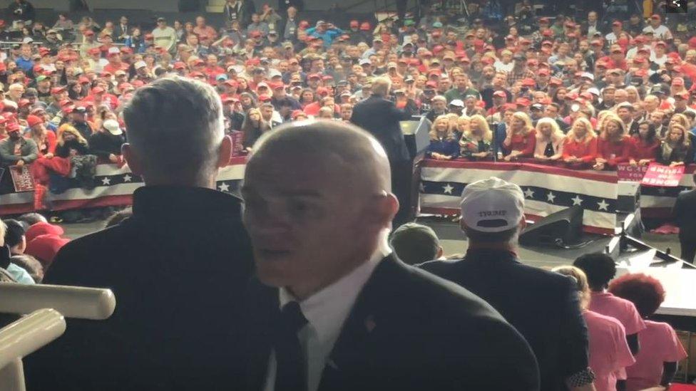 A promotional video on the Silvercorp website appears to show Goudreau working in security at a Trump rally