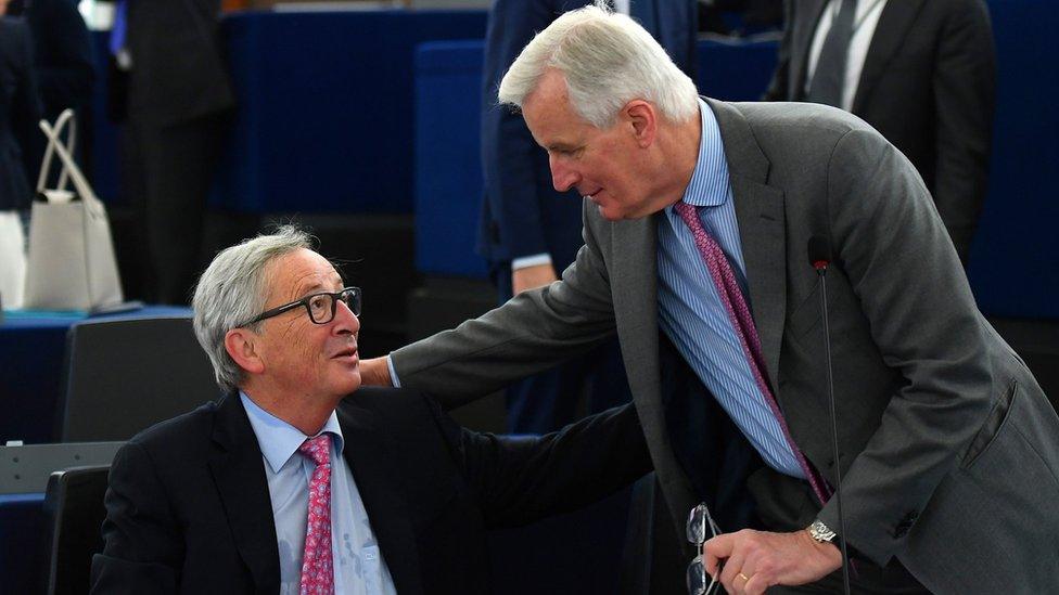 Jean-Claude Juncker and Michel Barnier - 17 May