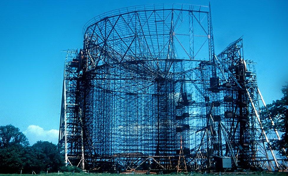 Scaffolding around the Lovell Telescope