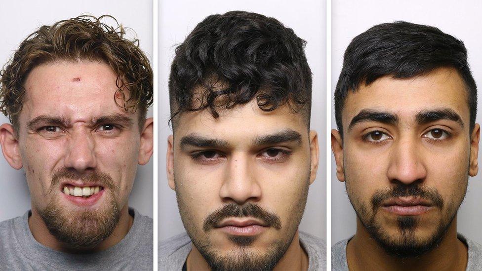 Robert Wainwright (left), Raheel Khan (centre) and Suleman Khan (right)