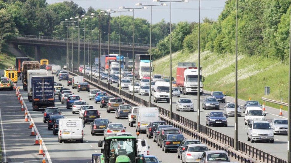 M1 J25 to J28 widening project, England