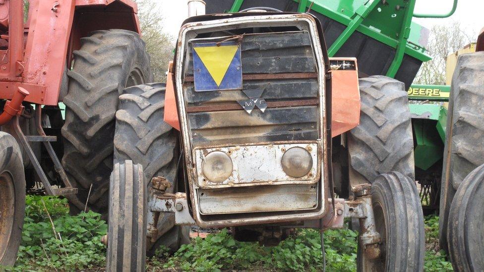 A Massey Ferguson tractor at the Cheffins auction