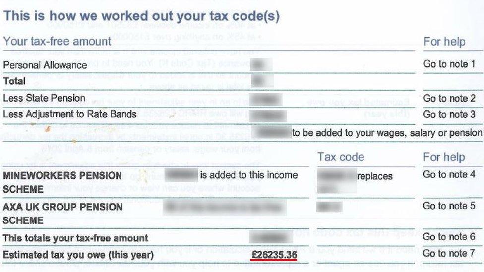 Image of the tax code letter