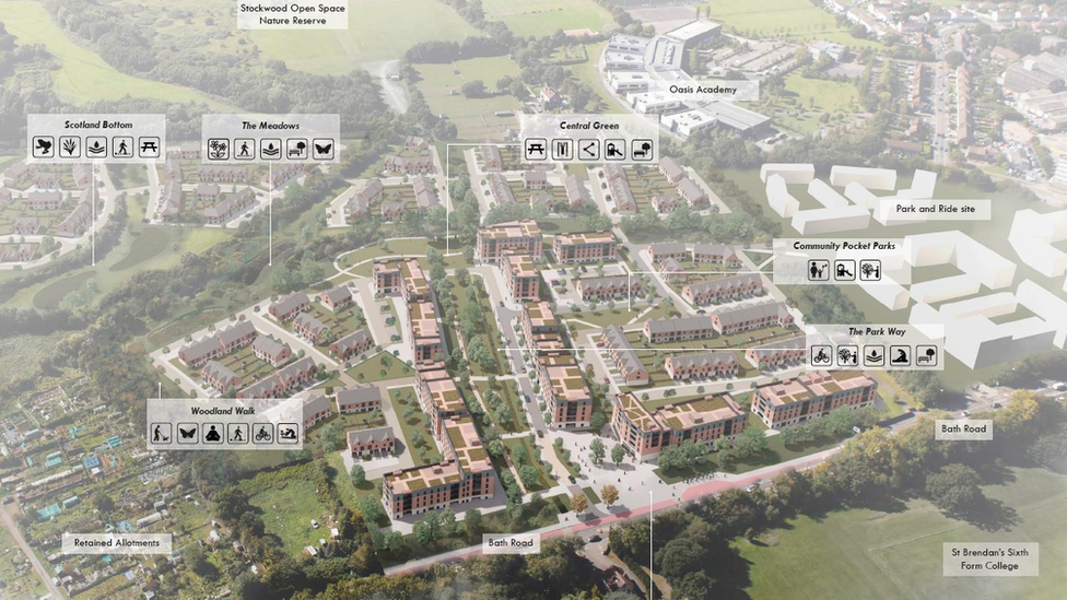 An artist's impression of how Bellway’s plans for Brislington could look