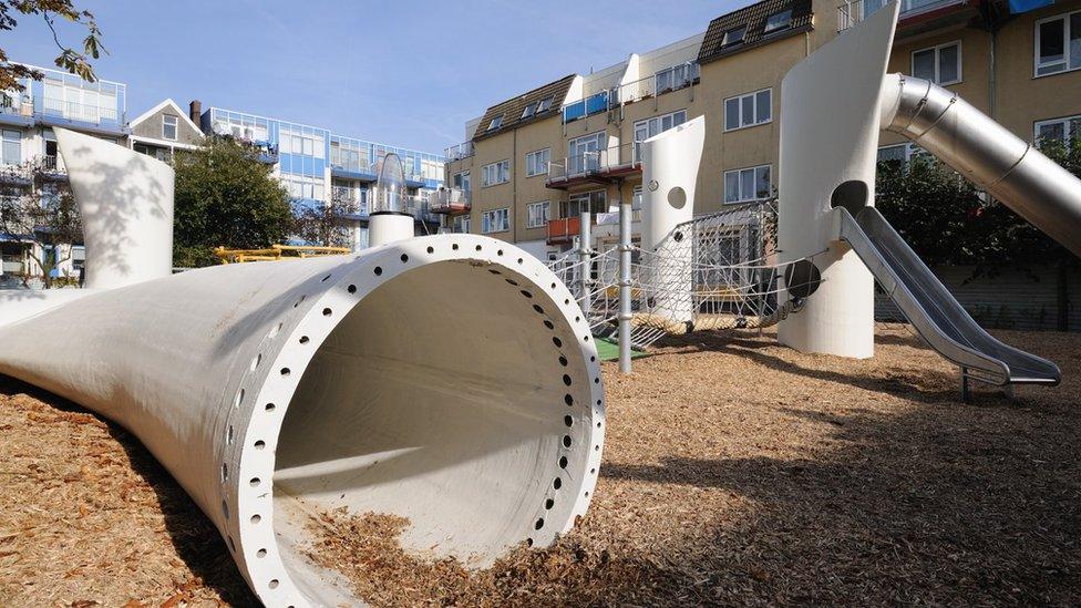 Wind turbine playground