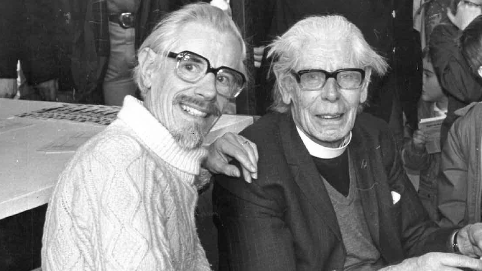 Rev W Awdry and his son Christopher