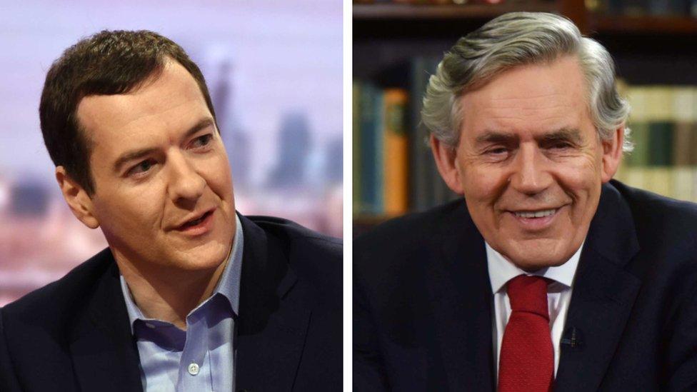 George Osborne and Gordon Brown