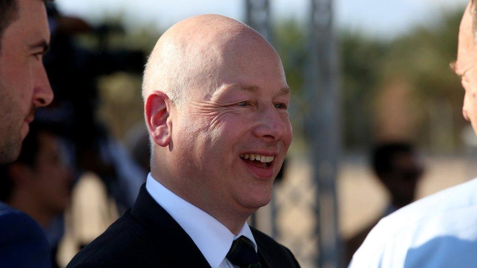 Jason Greenblatt attends the opening of the Sewerage Project Jericho wastewater collection system, in Jericho (15 October 2017)