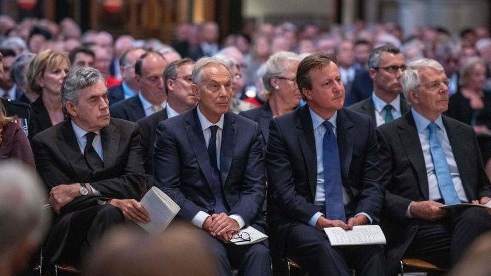 Gordon Brown, Tony Blair, David Cameron, Sir John Major