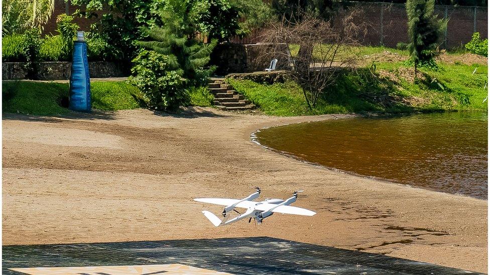 Drone at the Lake Kivu Challenge